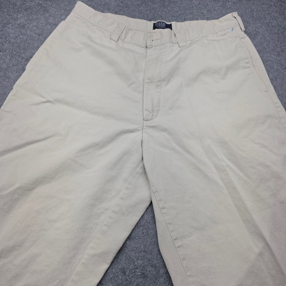 Polo Ralph Lauren Chino Pants USA Men 36x34 Tan Khaki Straight Leg Cotton Twill